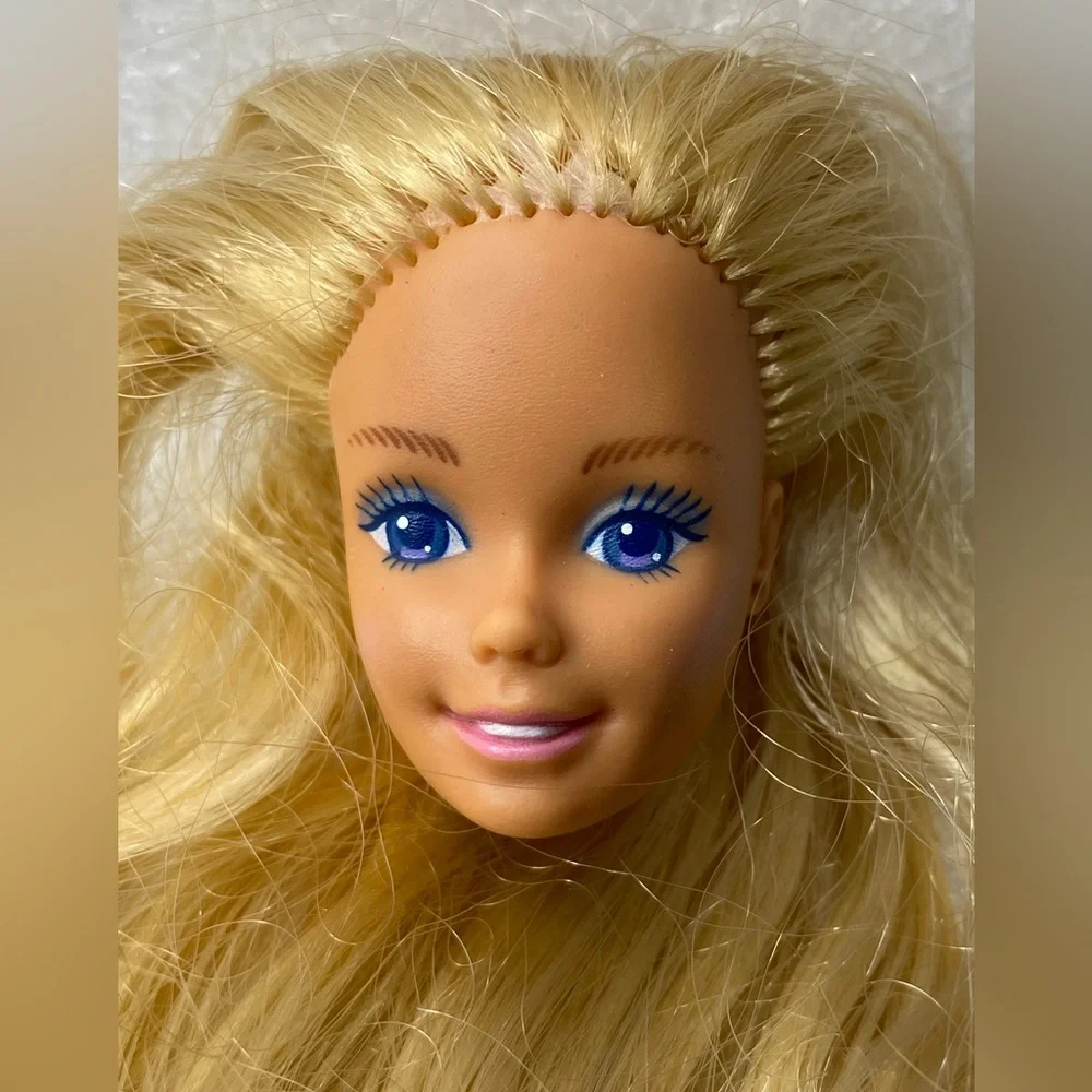 Vintage SUPERSTAR ERA Barbie Doll Blonde Hair Blue Eyes - HEAD Replacement Only